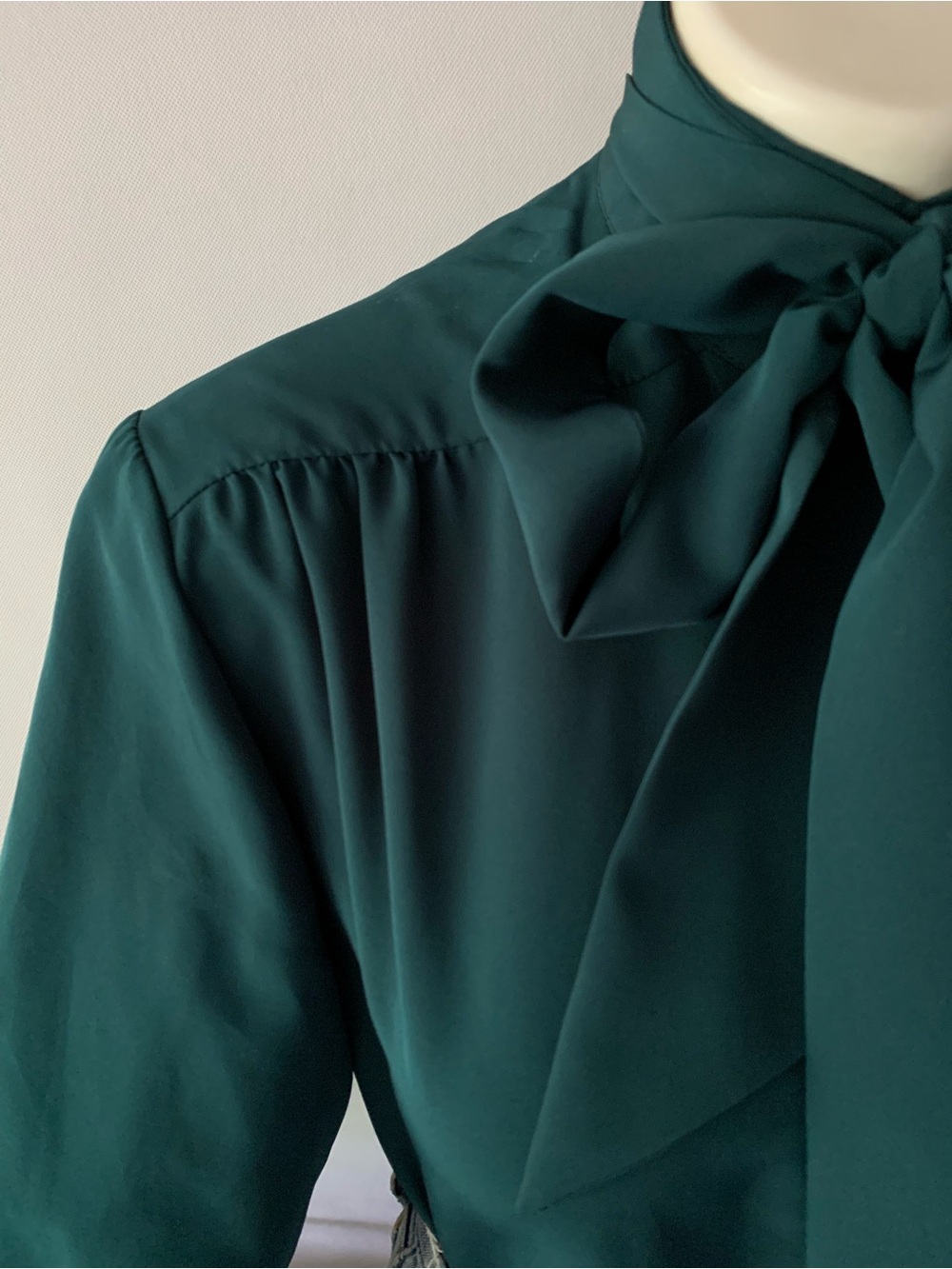 v i n t a g e :: Pendleton Neck Tie Secretary Blouse - Picture 12 of 12